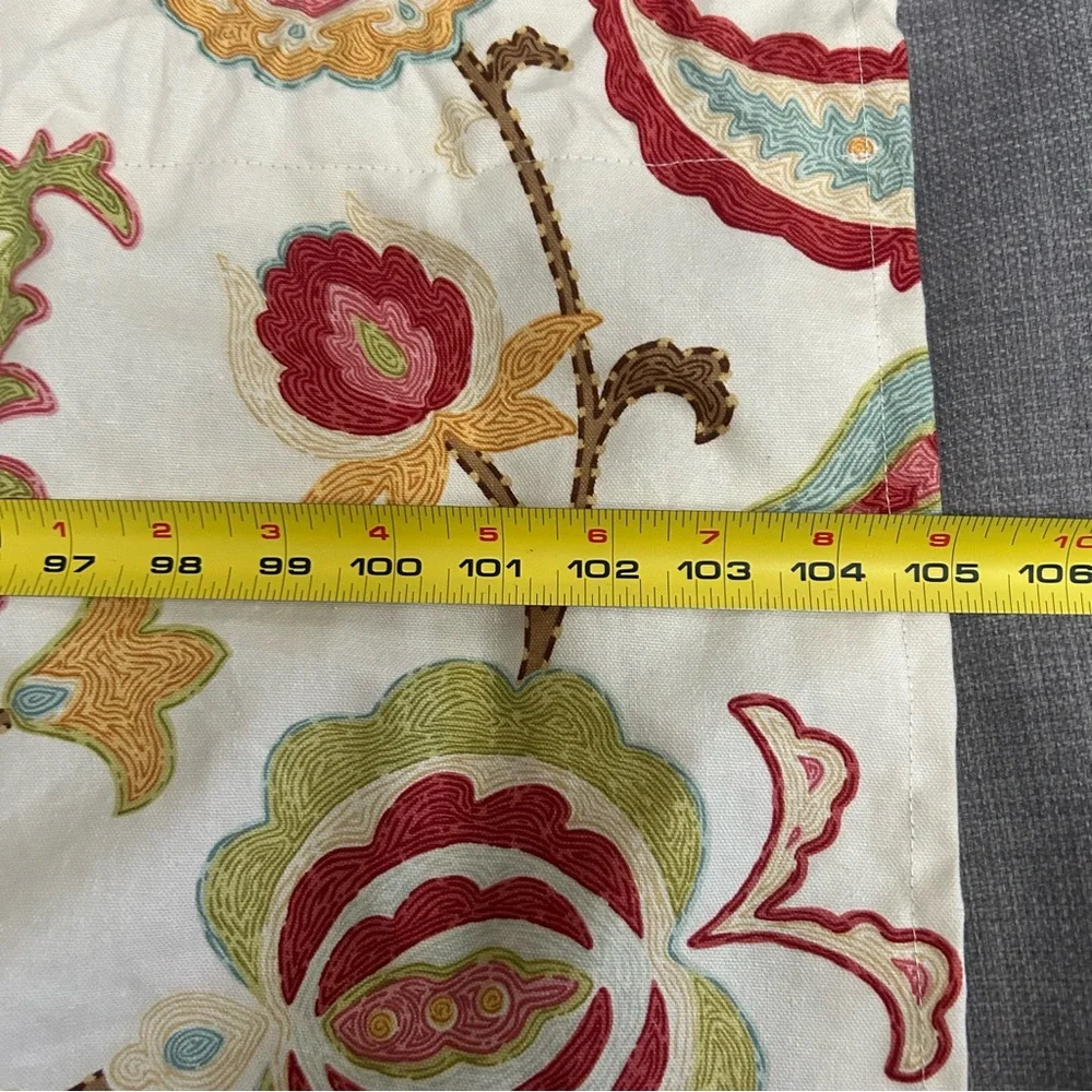 BRAEMORE Selim Punch Screen Printed Floral Window Medium Weight Valance#1230256B
